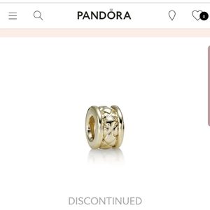 💫PANDORA Bracelet Charm #750121 14k gold READ!!!